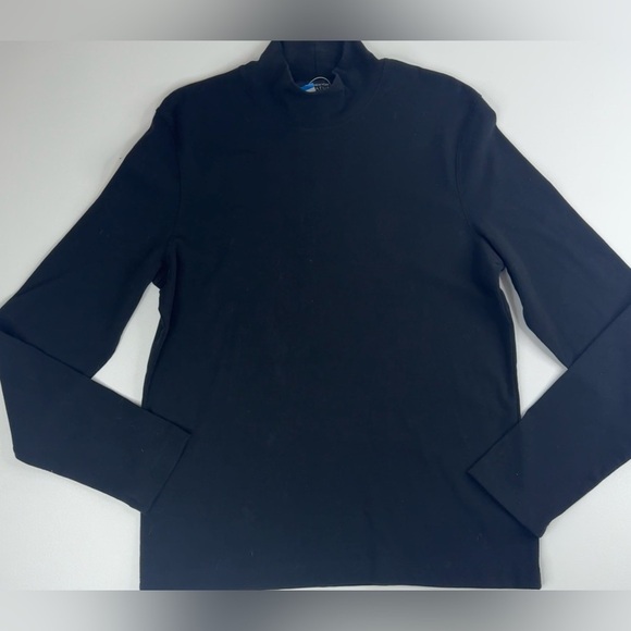 NWT Jones NY Mock Neck Black Classic Turtleneck Womens XL - Picture 1 of 10